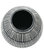 Debossed Stoneware Vase, Black/White