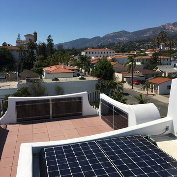 Robert and Laurie's Downtown Rooftop with Two Types of Solar Panels