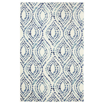 Mohawk Prismatic Dotted Ogee Navy Rug, 8'x10'