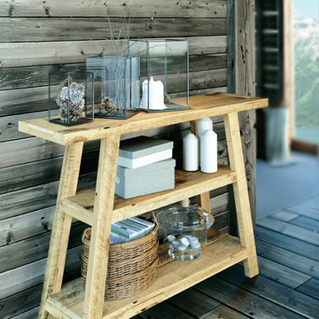 Console en bois massif esprit chalet