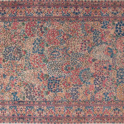 Antique Persian Kerman rug 4'7 X 7'3 - Area Rugs