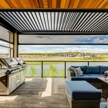 Upper Deck StruXure Pergola Enclosed With Phantom Motorized Privacy Screens