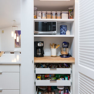 Bright, White, and Blue Kitchen