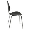 Bunny Side Chairs, Black/Chrome, Set of 4