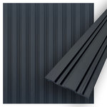 CONCORD WALLCOVERINGS - Waterproof Slat Panel, Black, Pack of 6 - Concord Panels Design: Our wall panels offer countless possibilities to creatively design your interior and to set natural accents. In our assortment you will find a variety of wall panels, which are available in a range of wood grain finishes.