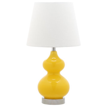 Safavieh Eva Double Mini Table Lamp, Yellow