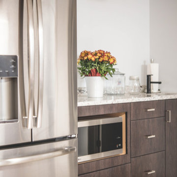 Basement fridge & cabinets
