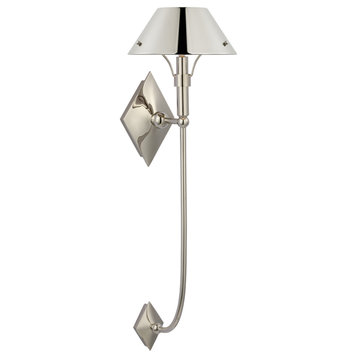 Turlington XL Sconce in Polished Nickel with Polished Nickel Shade