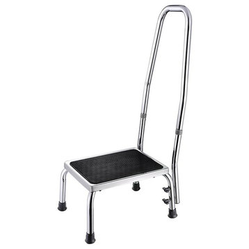 Medical Step Stool Steel Footstool with Handle Support for Seniors Kids