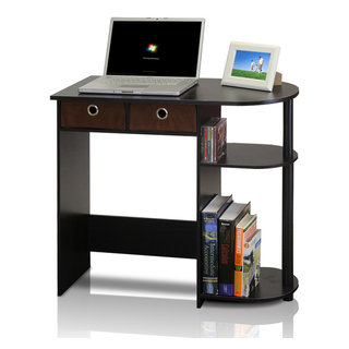 Furinno 14054BK/GYW Simplistic A Frame Computer Desk, Black/Oak Grey