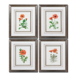 www.essentialsinside.com: orange flowers, wall art - Artwork