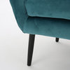 GDF Studio Kotop Contemporary New Velvet Wingback Arm Chair, Teal