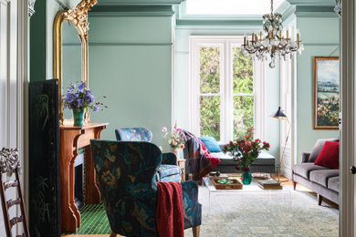 Inspiration for a timeless living room remodel in Other