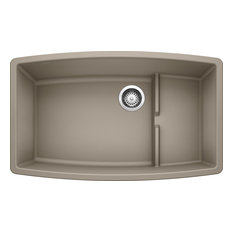 Blanco 441291 19.5"x32" Granite Single Undermount Kitchen Sink, Truffle
