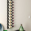 W Series Wine Rack 4 Wall Mounted Metal Bottle Storage, Chrome Luxe, 12 Bottles (Single Deep)