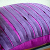 Textured Pintucks 12"x12" Faux Suede Purple Accent Pillows, Purple Rags