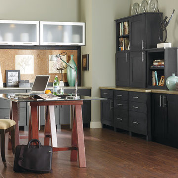 Decorá Cabinets: Dark Gray Home Office Cabinets