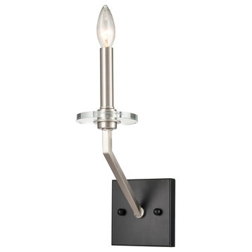 Innovations Raleigh LED Wall Sconce 331-1W-BSN-BB-C35-LED, Black Satin Nickel