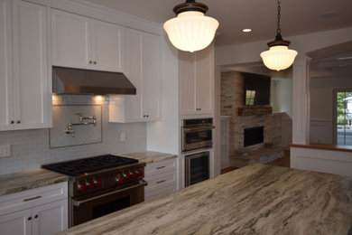 Beach style kitchen photo in New York