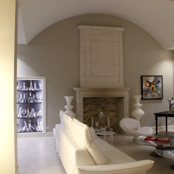 Aménagement d'un salon vouté