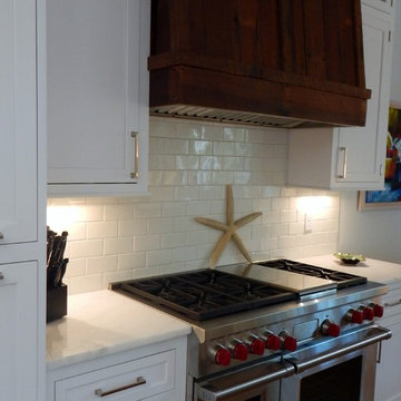 Custom antique heart pine vent hood