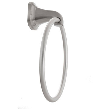 Arista Belding Collection Towel Ring, Satin Nickel