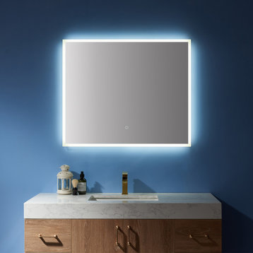 Rectangle Illuminated Bathroom/Vanity Wall Mirror, 36 Inch