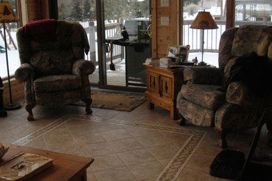 Inspiration for a southwestern living room remodel in Minneapolis
