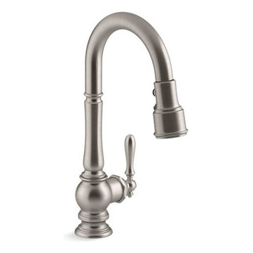 Kohler K-99261-VS 1-Handle Bar Faucet Pull-Down Spray 1.8GPM Stainless Steel