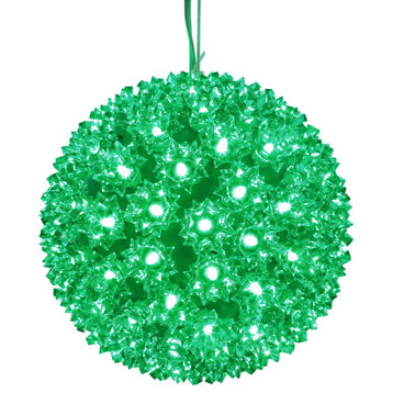 Vickerman x120604 6" Starlight Sphere Christmas Ornament With Green LED Lights
