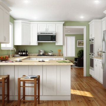 Ice White Shaker Kitchen Cabinets