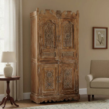 Armoires and Carved Barn Doors Collide in This Edgy California
