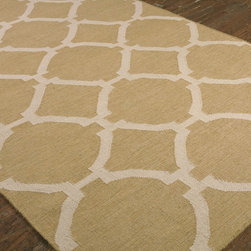 Modern Lattice Area Rug- Wheat - Area Rugs