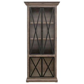 Morgan Solid Wood Tall Cabinet, Bookcase - 86"
