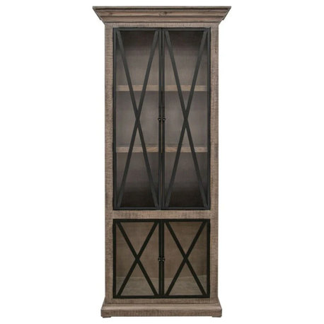 Morgan Solid Wood Tall Cabinet, Bookcase - 86"