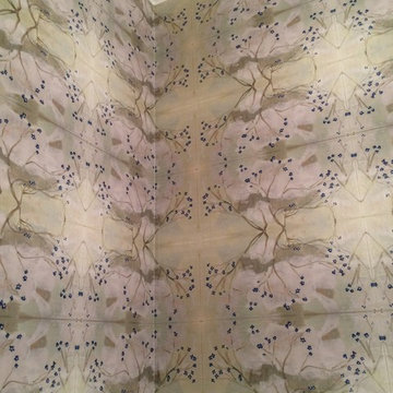 Blue Flowers Wallpaper - Small Scale