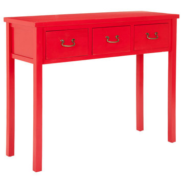 Safavieh Cindy Console Table, Hot Red