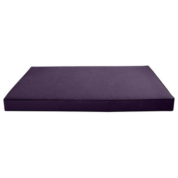 Contrast Pipe 6" Twin-XL 80x39x6 Velvet Indoor Daybed Mattress COVER ONLY-AD339