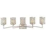 Livex Lighting - Livex Lighting 50565-91 Grammercy - Five Light Bath Vanity - Grammercy Five Light Brushed Nickel Clear *UL Approved: YES Energy Star Qualified: n/a ADA Certified: n/a  *Number of Lights: Lamp: 5-*Wattage:60w Candalabra Base bulb(s) *Bulb Included:No *Bulb Type:Candalabra Base *Finish Type:Brushed Nickel