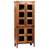Nantucket Style Reclaimed Wood Glass Cabinet