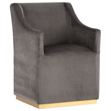 Sunpan Irongate Zane Wheeled Lounge Chair - Piccolo Pebble