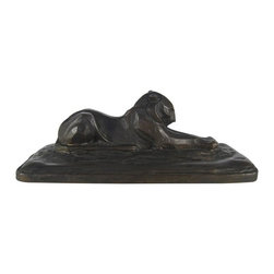 Marie Zimmermann Art Deco Bronze Lioness - Decorative Objects And Figurines