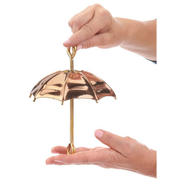 100% Pure Copper Umbrella Rain Chain, 8-1/2 Feet Long, Extra Large Umbrellas