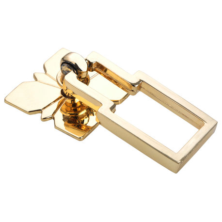 Utopia Alley Steffi Drop Ring Cabinet Hardware, 2.5", Polished Gold, 1 Pack