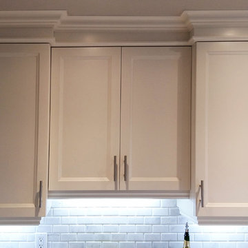 White Kitchen with Custom Storage in Etobicoke