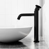 VIGO Cass Vessel Bathroom Faucet, Matte Black