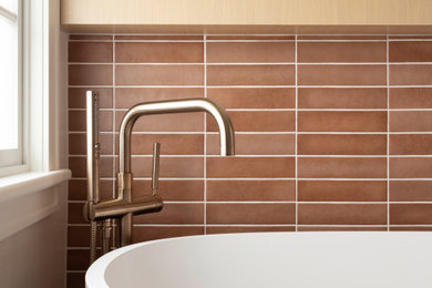 Bathroom - mid-century modern bathroom idea in Milwaukee