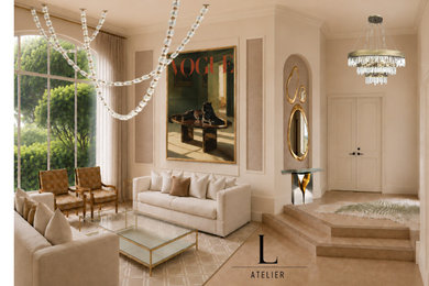 Living room - transitional living room idea