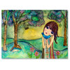 Wyanne 'Big Eyed Girl Free To Love' Canvas Art, 47"x35"
