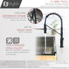 Single Handle Pull-Down Dual Mode Kitchen Faucet, Matte Black